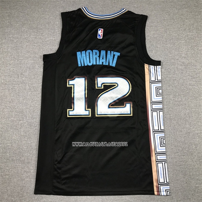 Ja Morant NO 12 Camiseta Memphis Grizzlies Ciudad 2022-23 Negro